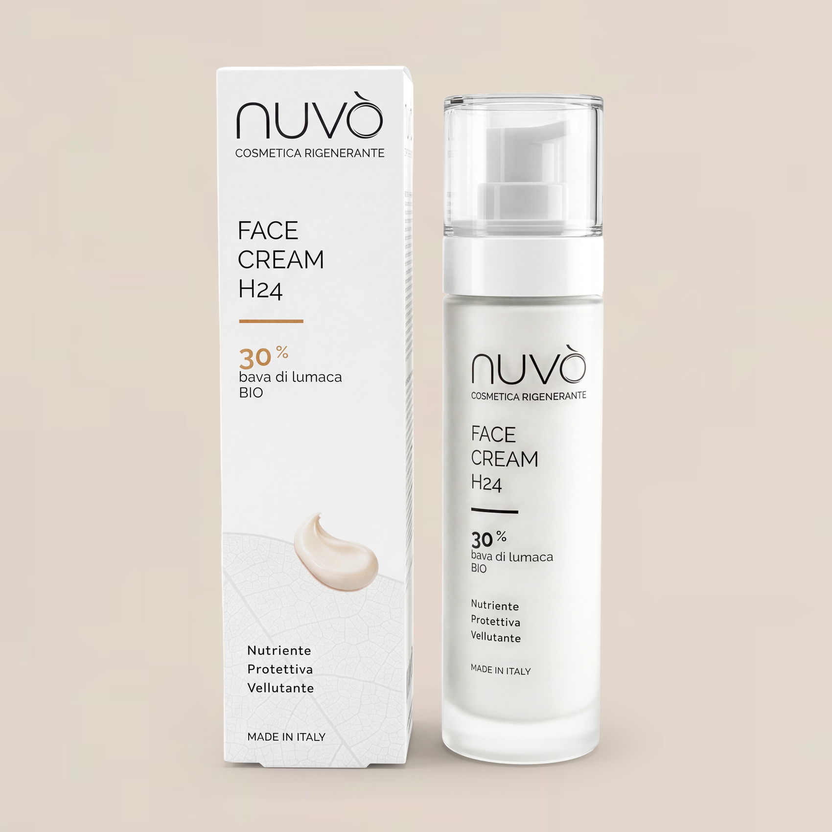 face cream h24 crema viso bava lumaca nuvò
