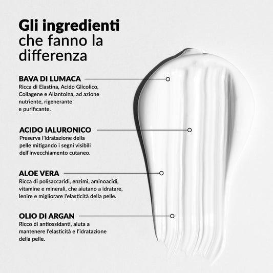 Face Cream h24 Crema viso con bava di lumaca 30% per tutti i tipi di pelle 50ml