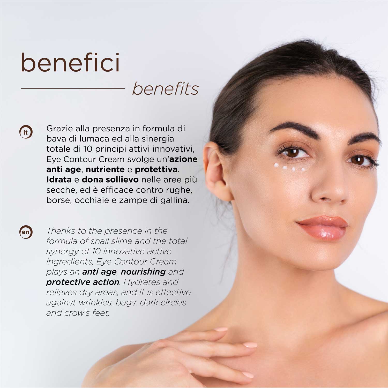 benefici contorno occhi bava lumaca e acido ialuronico